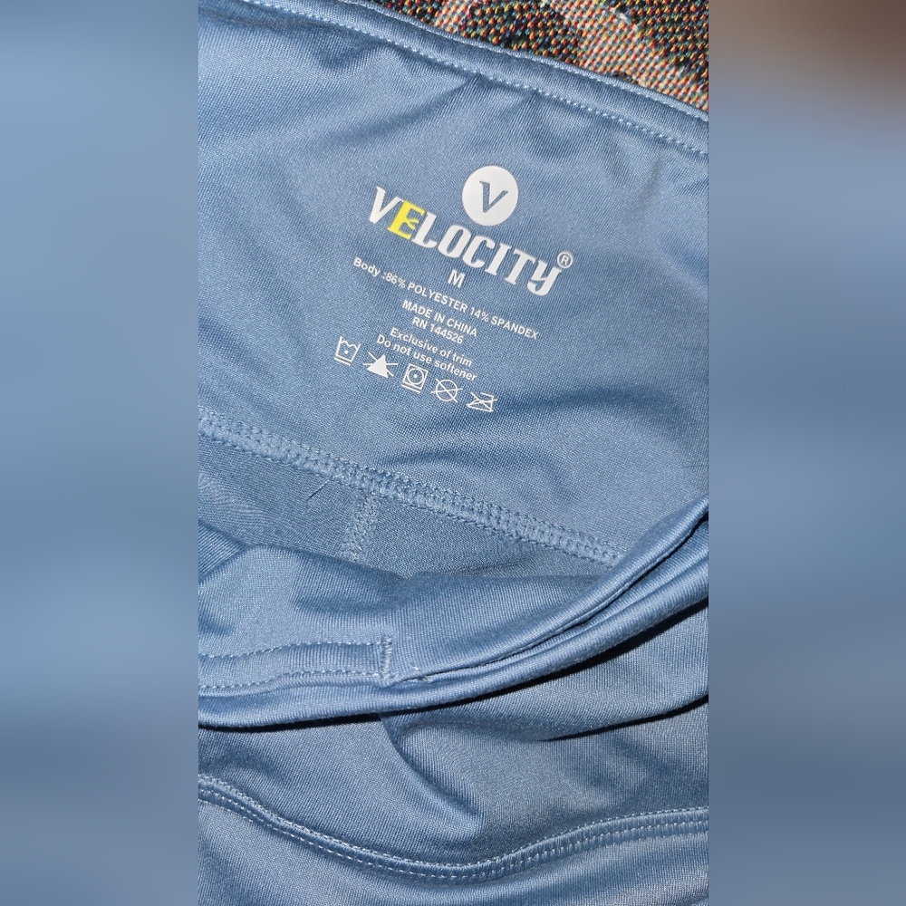 Velocity Blue Activewear 3/4 Length